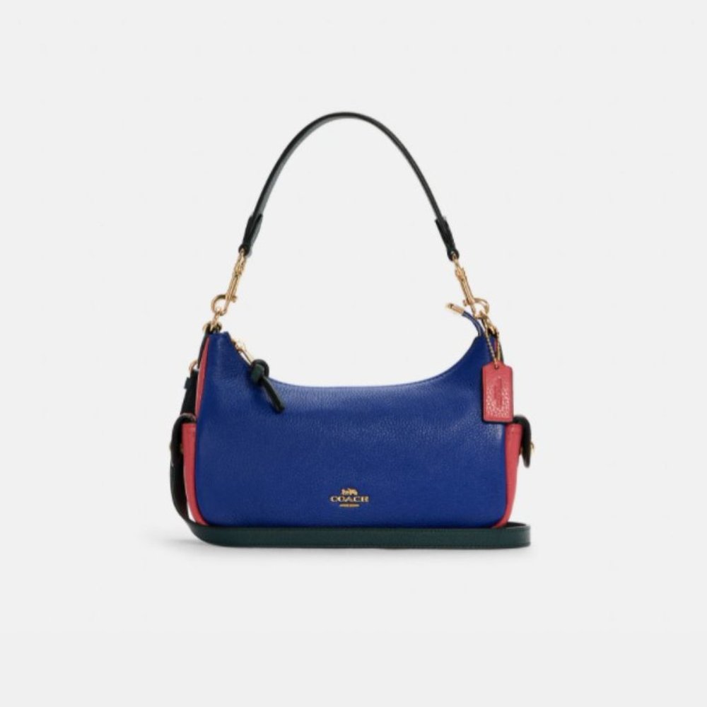 Coach Pennie Shoulder and Crossbody Bag 25 In Colorblock Multicolor NWT Purse - Picture 3 of 8